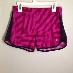 Purple striped sport shorts